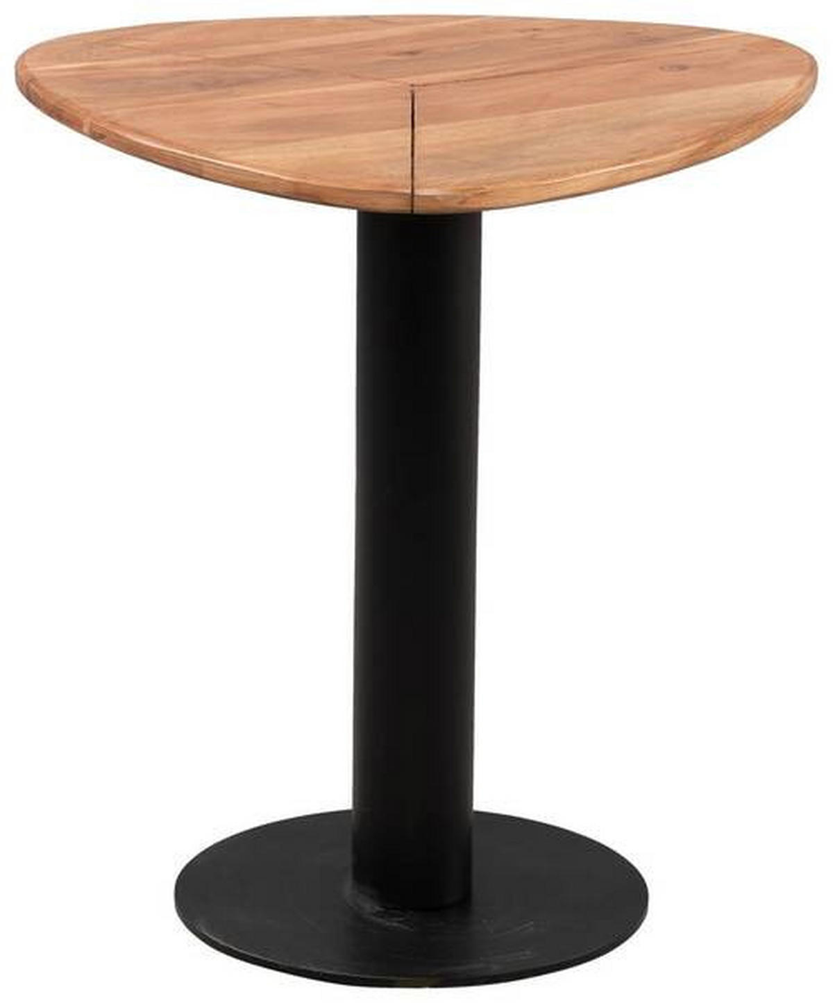 COUCHTISCH Akazie massiv 48/48/42 cm organisch Schwarz, Akaziefarben  - Schwarz/Akaziefarben, Trend, Holz/Metall (48/48/42cm) - Boxxx