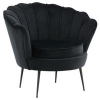 SESSEL in Schwarz  - Schwarz, Design, Textil/Metall (83/76/77cm) - Livetastic