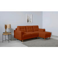 ECKSOFA in Terracotta  - Buchefarben/Terracotta, Design, Holz/Textil (223/157cm) - MID.YOU