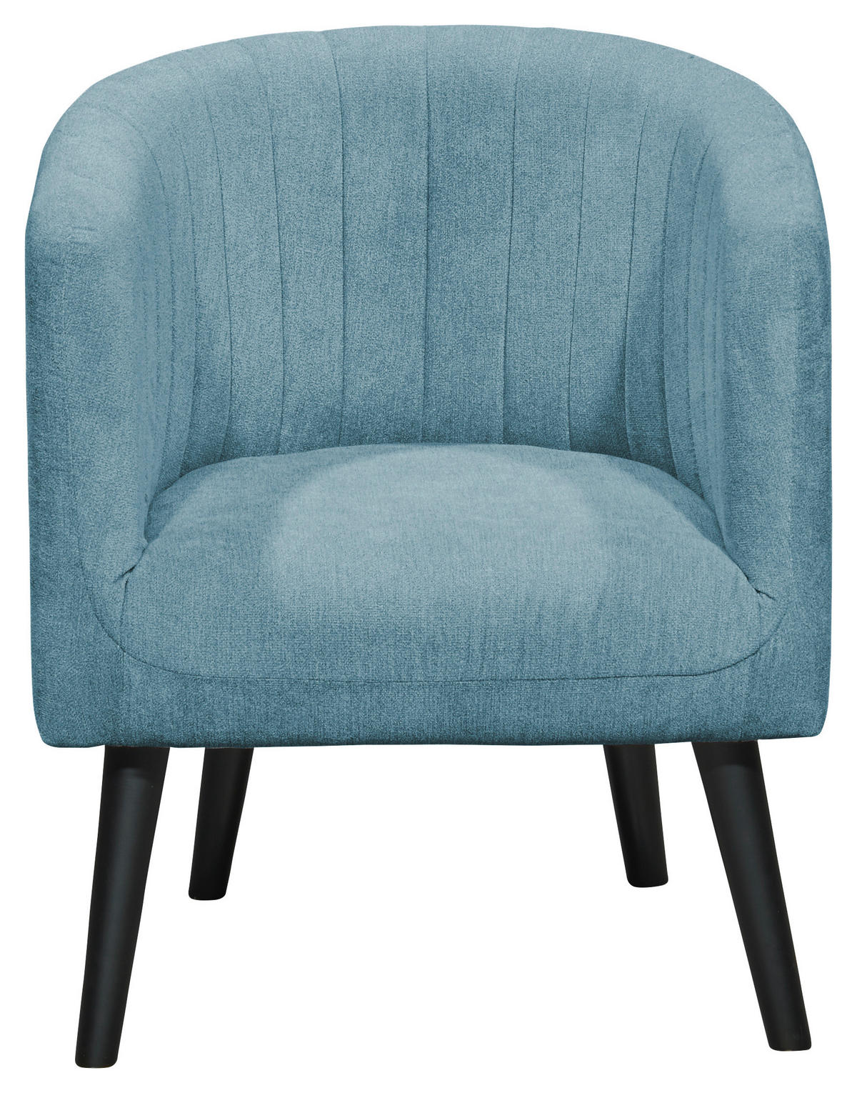COCKTAILSESSEL Mikrovelours Blau    - Blau/Schwarz, Basics, Holz/Textil (61/82/58cm) - Livetastic