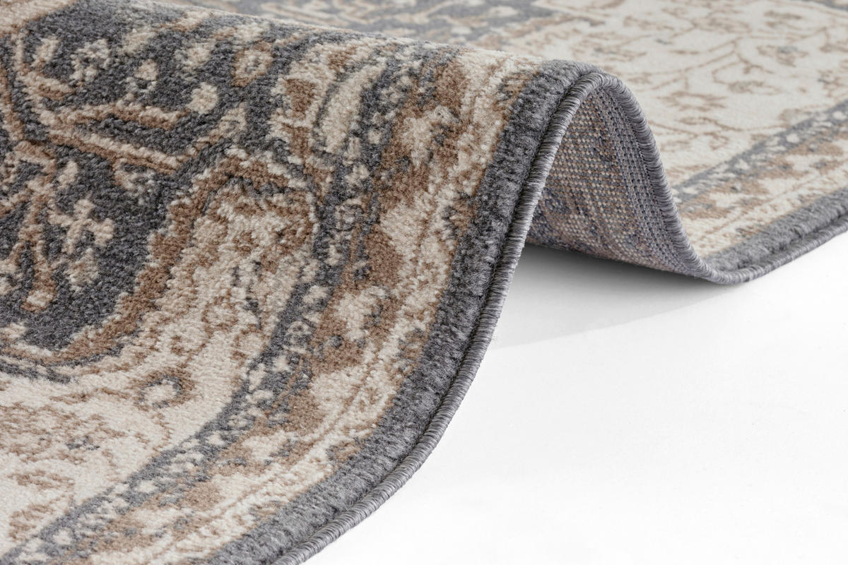FLACHWEBETEPPICH 120/170 cm Terrain Anthrazit, Braun  - Anthrazit/Braun, Design, Kunststoff/Textil (120/170cm)