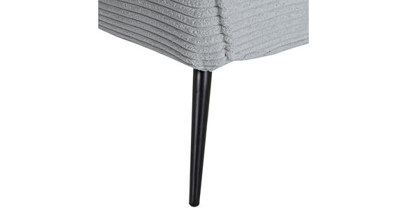 HOCKER Cord Hellgrau  - Hellgrau/Schwarz, Design, Textil/Metall (60/49/53cm) - Landscape