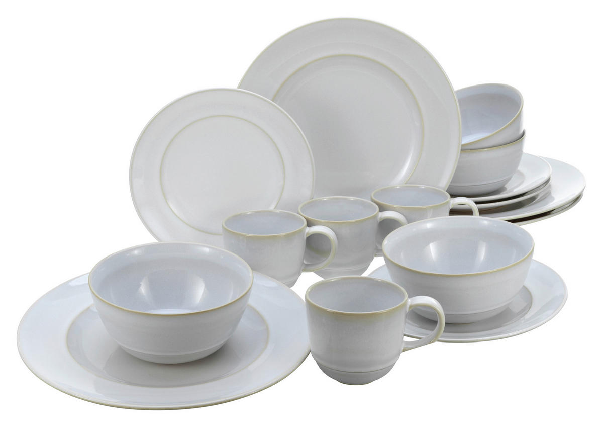 KOMPLETT SERVIS ANTIQUE OFFWHITE 16 delar  - vit, Basics, keramik - Creatable