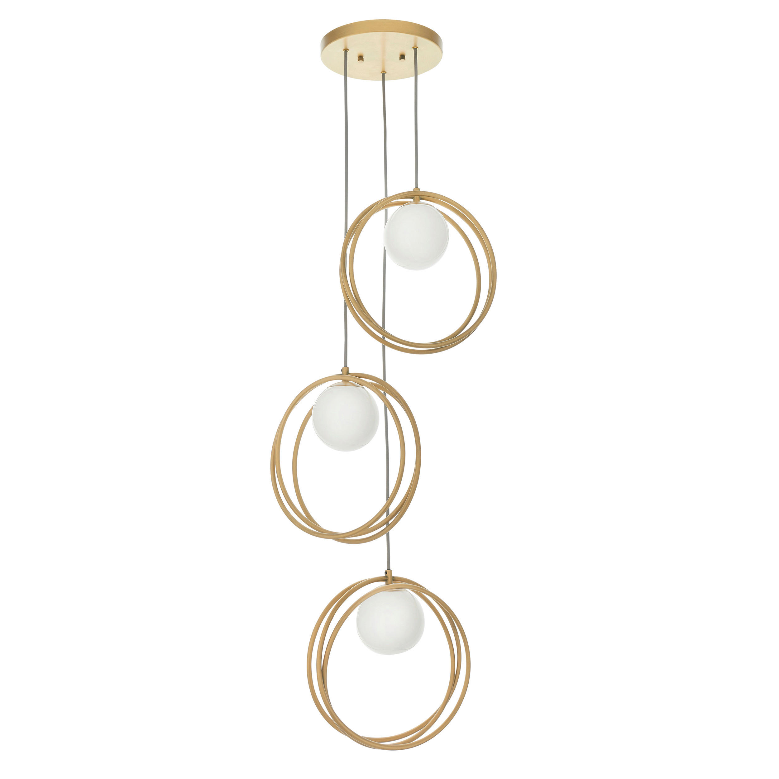 HÄNGELEUCHTE Endon Emilio 45/212.5 cm   - Goldfarben/Opal, Design, Glas (45/212.5cm) - ENDON
