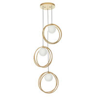 HÄNGELEUCHTE Endon Emilio 45/212.5 cm   - Goldfarben/Opal, Design, Glas (45/212.5cm) - ENDON