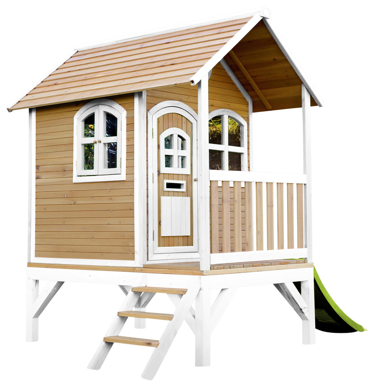 SPIELHAUS 287/231/191 cm  - Rot/Braun, KONVENTIONELL, Holz (287/231/191cm) - Ambia Garden