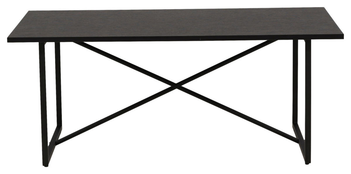 COUCHTISCH 110/70/45 cm rechteckig Schwarz  - Schwarz, Design, Holz/Metall (110/70/45cm) - Livetastic