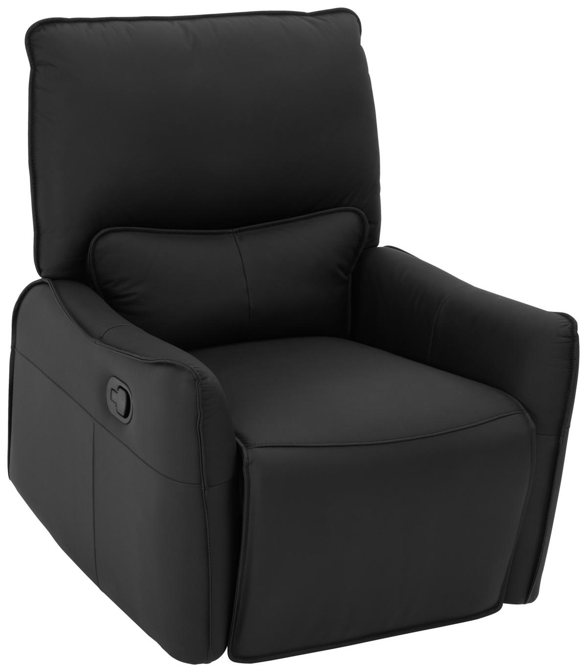 ÜLŐGARNITÚRA bőr fekete  - fekete, Konventionell, műanyag/bőr (191/139/82/99/96cm) - MID.YOU