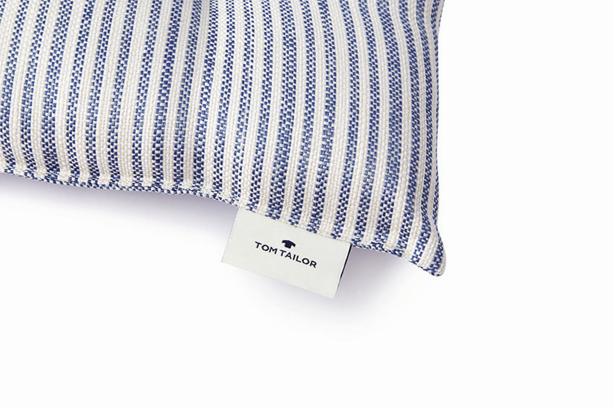 SITZKISSEN  40/40 cm   - Blau/Beige, KONVENTIONELL, Textil (40/40cm) - Tom Tailor