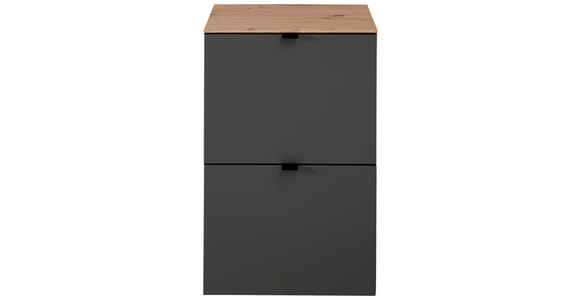 HÄNGESCHUHSCHRANK 55/84/37 cm  - Schwarz/Graphitfarben, Design, Holzwerkstoff/Metall (55/84/37cm) - Voleo