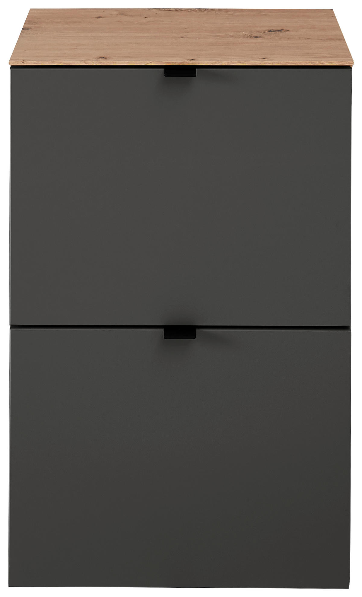 HÄNGESCHUHSCHRANK Graphitfarben, Eiche Artisan  - Schwarz/Graphitfarben, Design, Holzwerkstoff/Metall (55/84/37cm) - Voleo