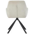 ARMLEHNSTUHL  Stoffauswahl, Sitzfläche 360° drehbar, inklusive Armlehnen Cord  - Beige/Schwarz, Design, Textil/Metall (56/83/62cm) - Carryhome