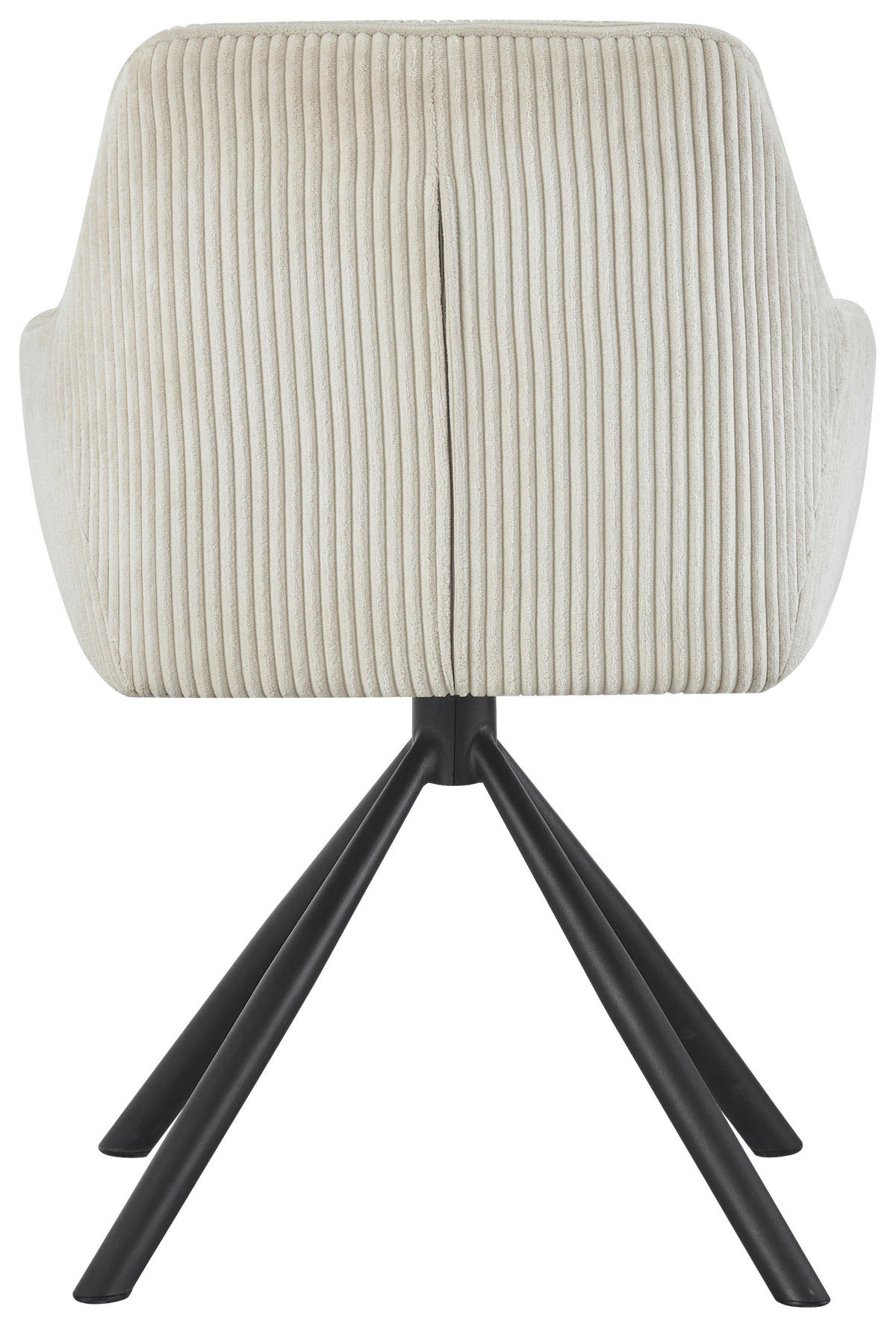 ARMLEHNSTUHL  in Eisen Cord  - Beige/Schwarz, Design, Textil/Metall (56/83/62cm) - Carryhome