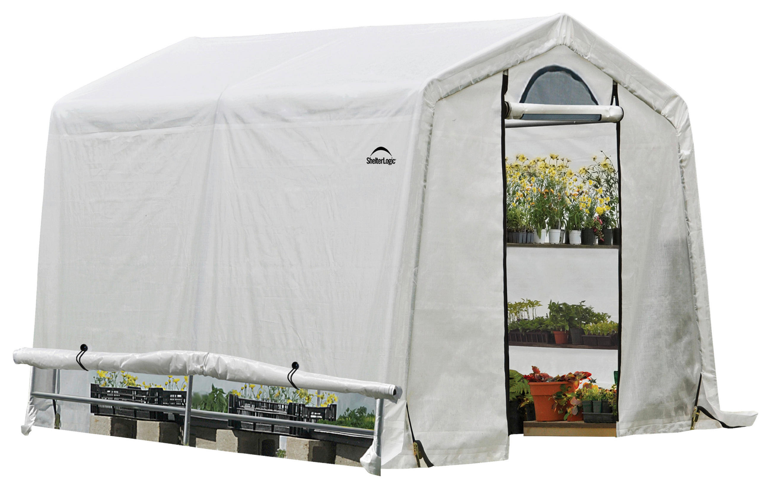 GEWÄCHSHAUS - Weiß, Basics, Kunststoff (240/240/240cm) - Ambia Garden