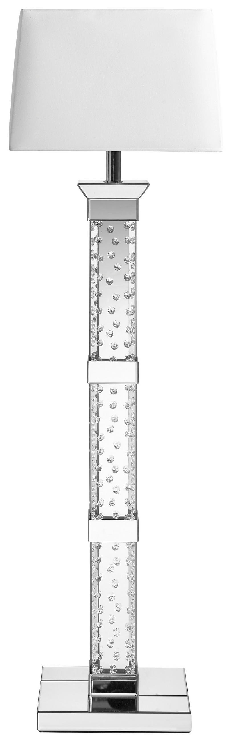 STEHLEUCHTE  35/162,5/40 cm   - Silberfarben/Weiß, Basics, Glas/Holz (35/162,5/40cm) - Ambia Home