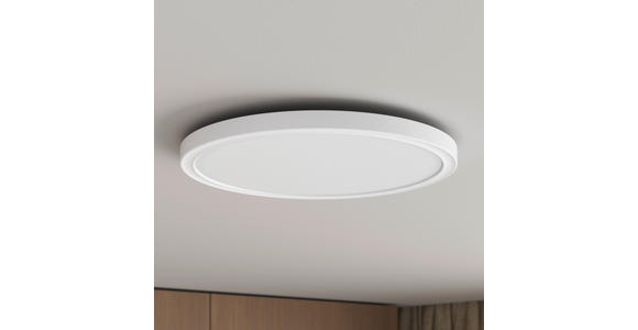 LED-DECKENLEUCHTE 29,3/2,8 cm   - Weiß, Basics, Kunststoff (29,3/2,8cm) - Novel