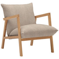 SESSEL Webstoff Beige    - Eichefarben/Beige, Design, Holz/Textil (65/80/85cm) - Carryhome