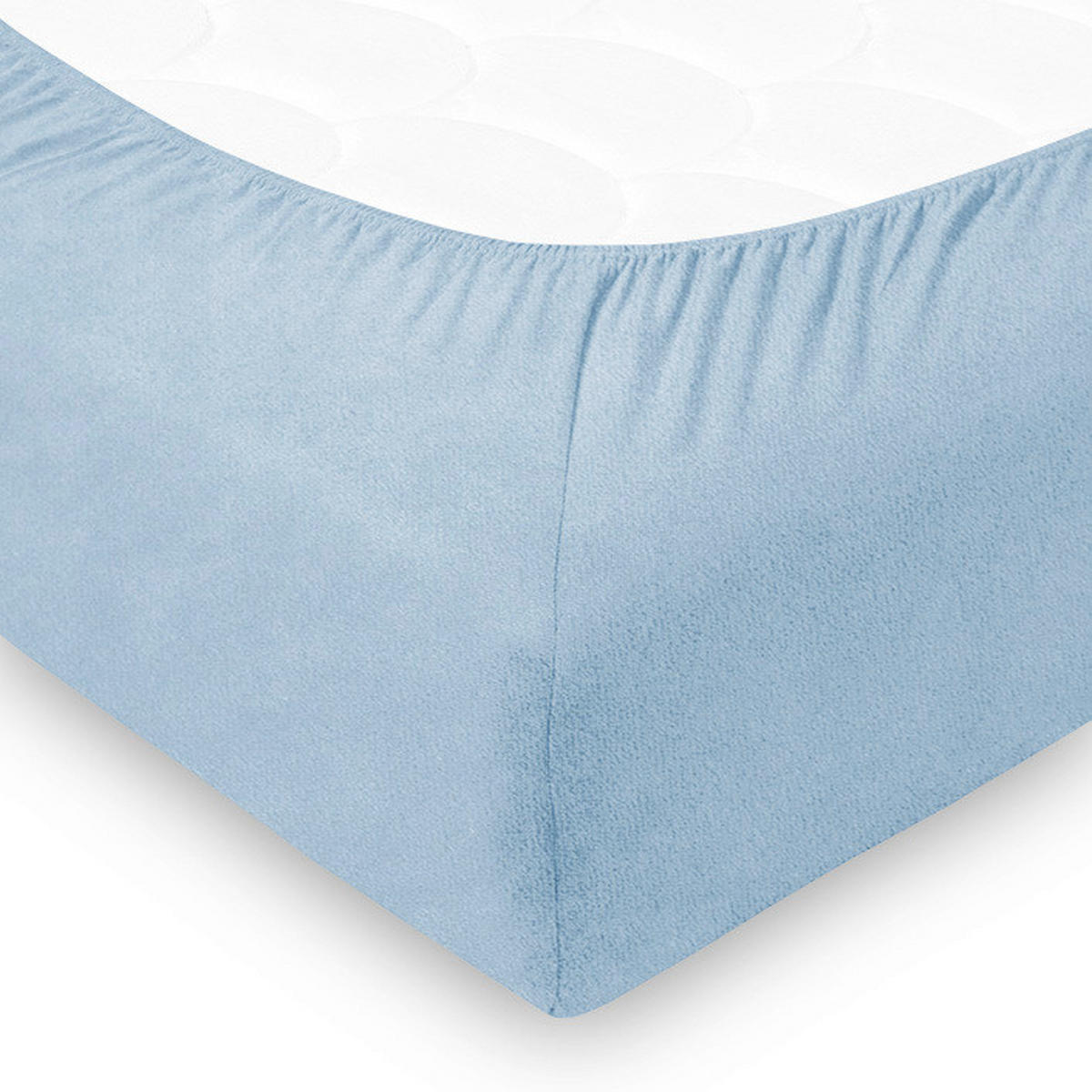 SPANNBETTTUCH Atelier  - Hellblau, Basics, Textil (200/200cm) - Estella
