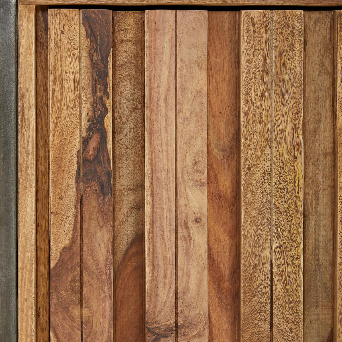 COMODĂ 156/75/40 cm  - culoare lemn sheesham/culoare natur, Modern, metal/lemn (156/75/40cm) - MID.YOU