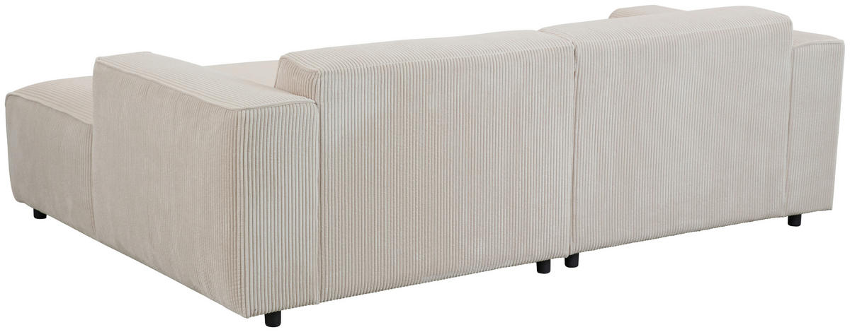 HÖRNSOFFA i manchester cremefärgad  - svart/cremefärgad, Design, textil/plast (234/161cm) - Livetastic