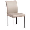 STUHL Echtleder Taupe  - Taupe/Schwarz, MODERN, Leder/Metall (45,5/86/57,5cm) - Livetastic