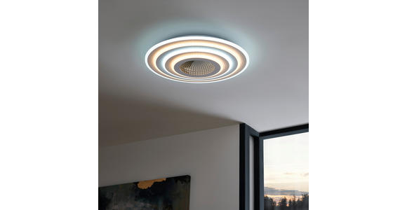 LED-DECKENLEUCHTE 50/6,5 cm    - Weiß, Design, Kunststoff/Metall (50/6,5cm) - Novel