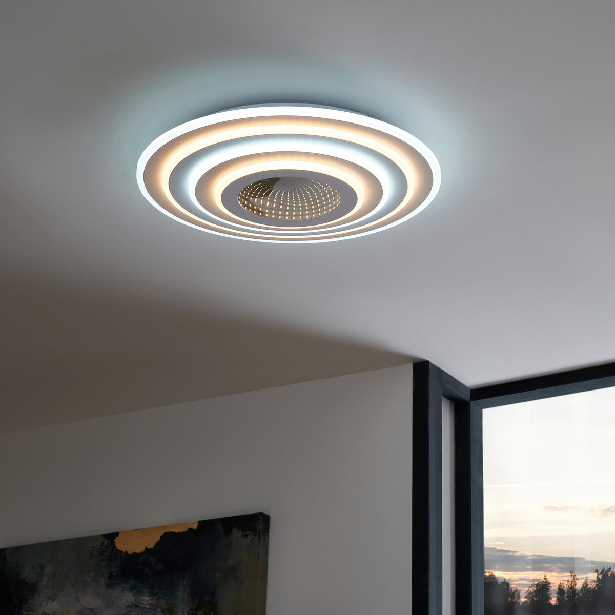 LED-TAKLAMPA JOCELYN 50 W 50/6,5 cm  - vit, Design, metall/plast (50/6,5cm) - Novel