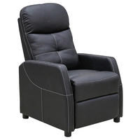 FOTELJA ZA GLEDANJE TELEVIZORA 65/80-105/90-154 cm , crna  - bela/crna, Osnovno, tekstil/plastika (65/80-105/90-154cm) - Ti'me