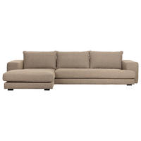 SOFFA i beige  - beige/svart, Basics, metall/trä (334/83/170cm) - Novel