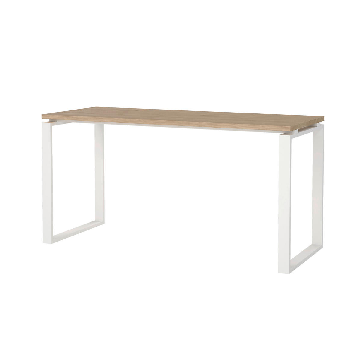 SCHREIBTISCH 150/60/75,6 cm  in Eichefarben  - Eichefarben/Weiß, MODERN, Holzwerkstoff/Metall (150/60/75,6cm) - MID.YOU