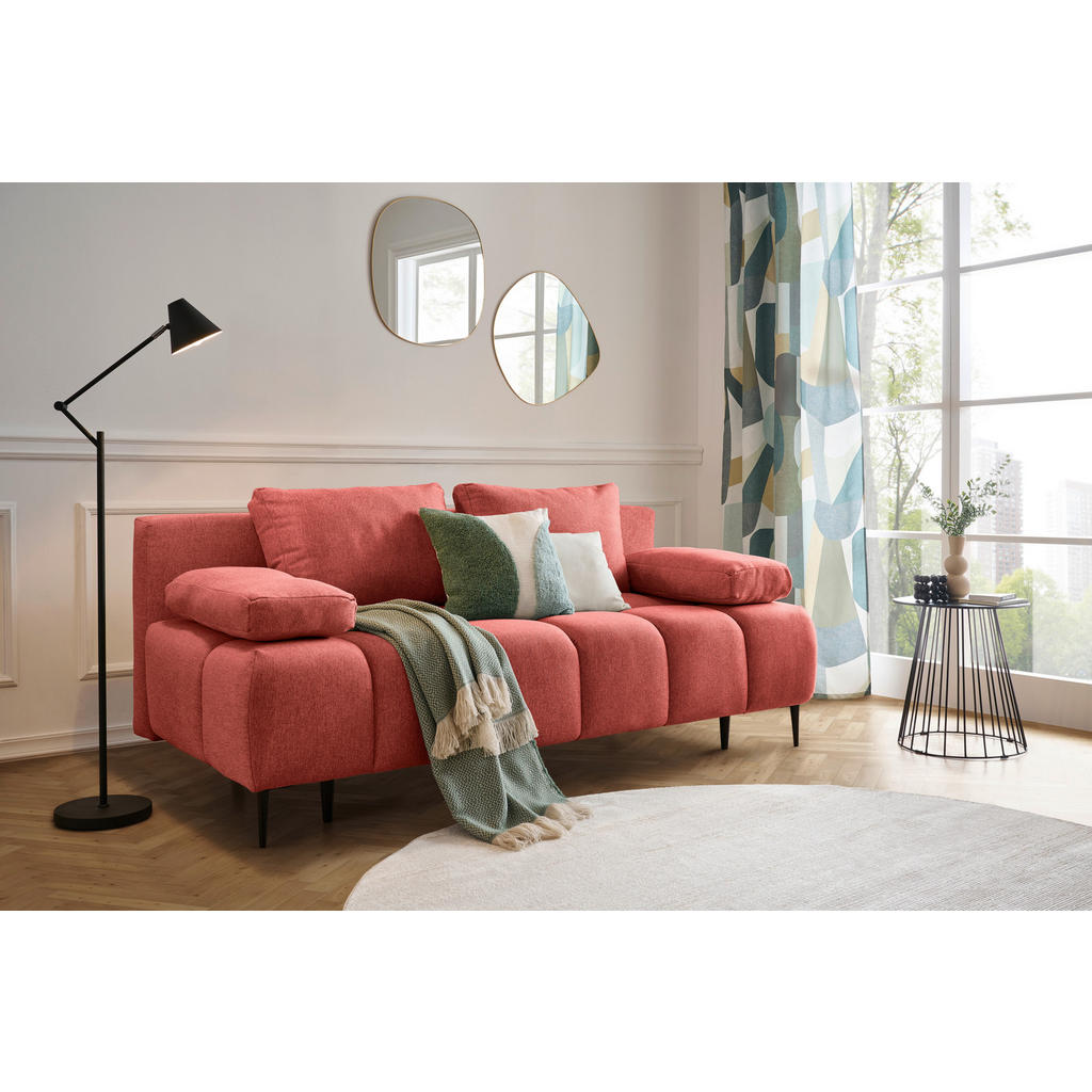 Thumbnail - Mid.you Schlafsofa, Koralle, Textil, 2-Sitzer, Füllung: Hohlfaser,Hohlfaser, 204x90x95 cm, Liegefunktion, Wohnzimmer, So...