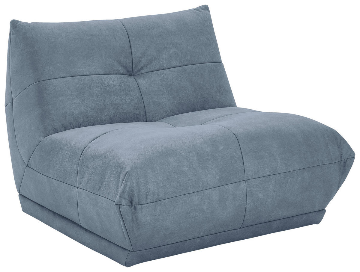 SOFAELEMENT Lederlook Blaugrau  - Blaugrau, Trend, Textil (105/80/112cm) - Livetastic