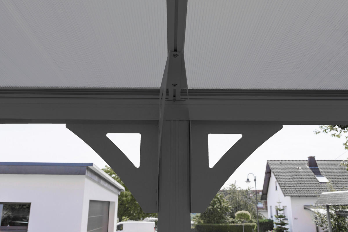 CARPORT - Anthrazit, Basics, Kunststoff/Metall (300/220/505cm)