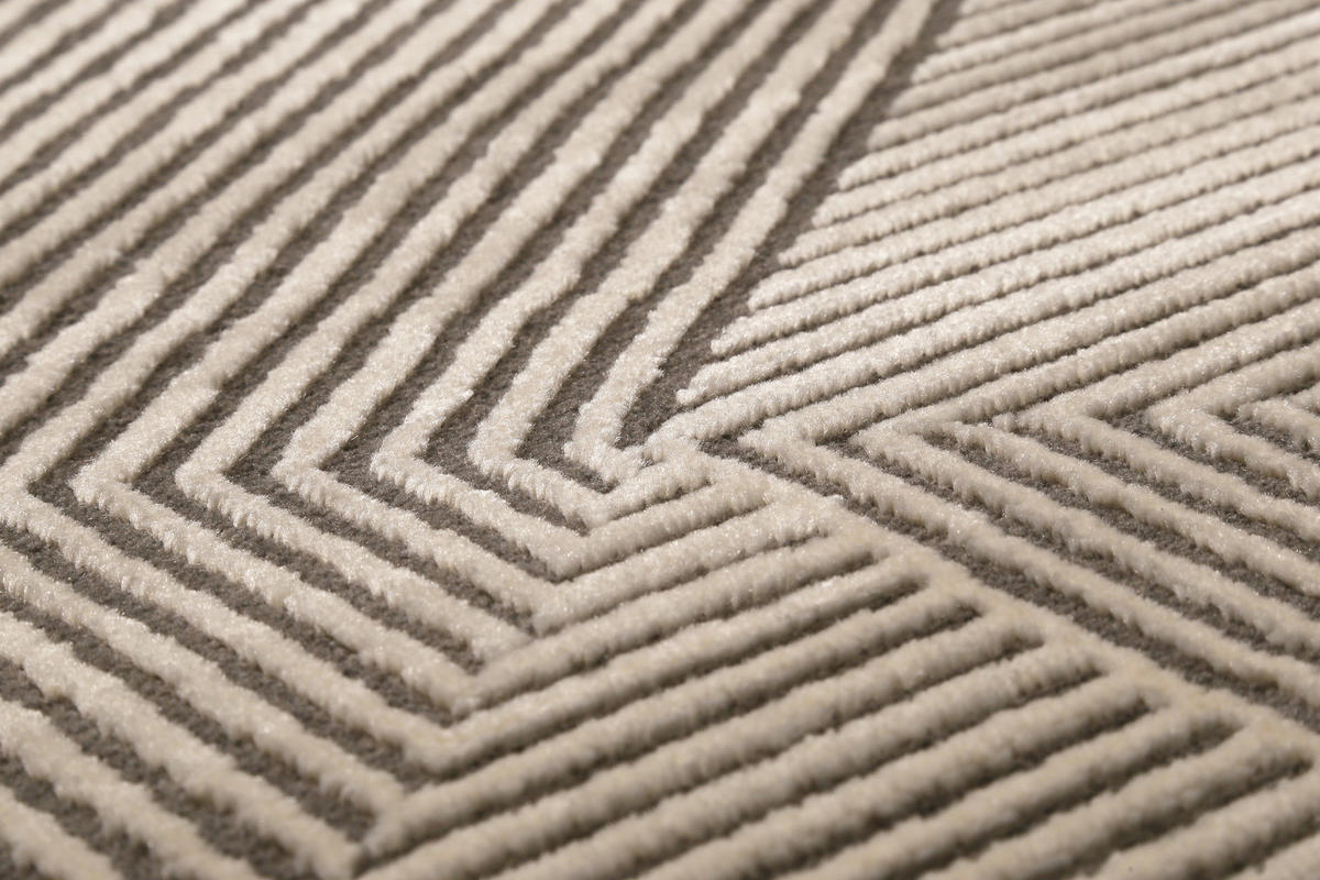 WEBTEPPICH 133/200 cm Velvet Groove Beige  - Beige, KONVENTIONELL, Textil (133/200cm) - Esprit