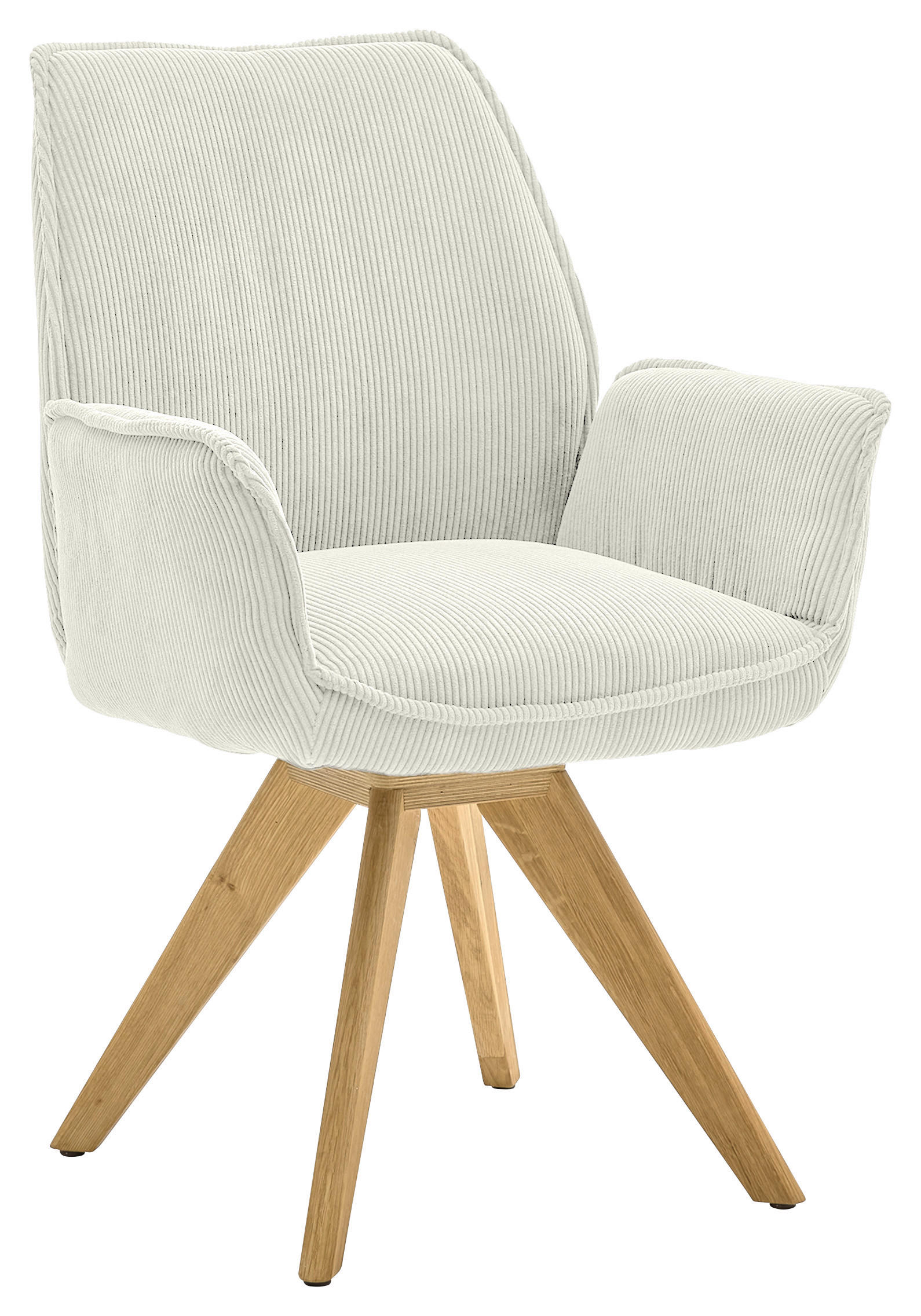 ARMLEHNSTUHL  in Cord  - Wildeiche/Eichefarben, Design, Holz/Textil (63/91/65cm) - Musterring