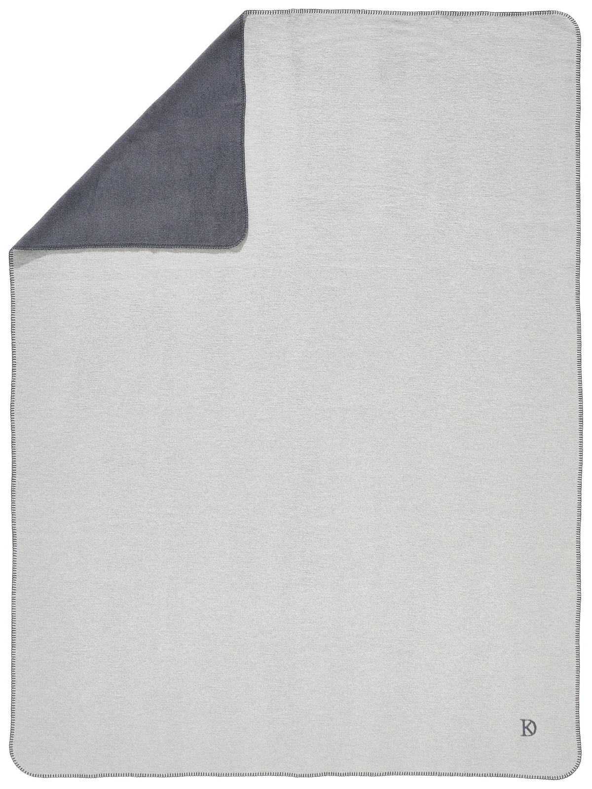 WOHNDECKE FRAME 150/200 cm  - Anthrazit/Silberfarben, Design, Textil (150/200cm) - Dieter Knoll