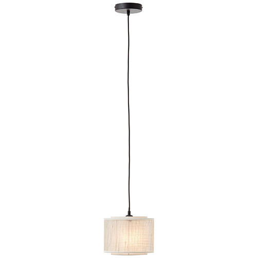 HÄNGELEUCHTE 22/125,5 cm    - Beige/Schwarz, Trend, Papier/Textil (22/125,5cm) - Brilliant