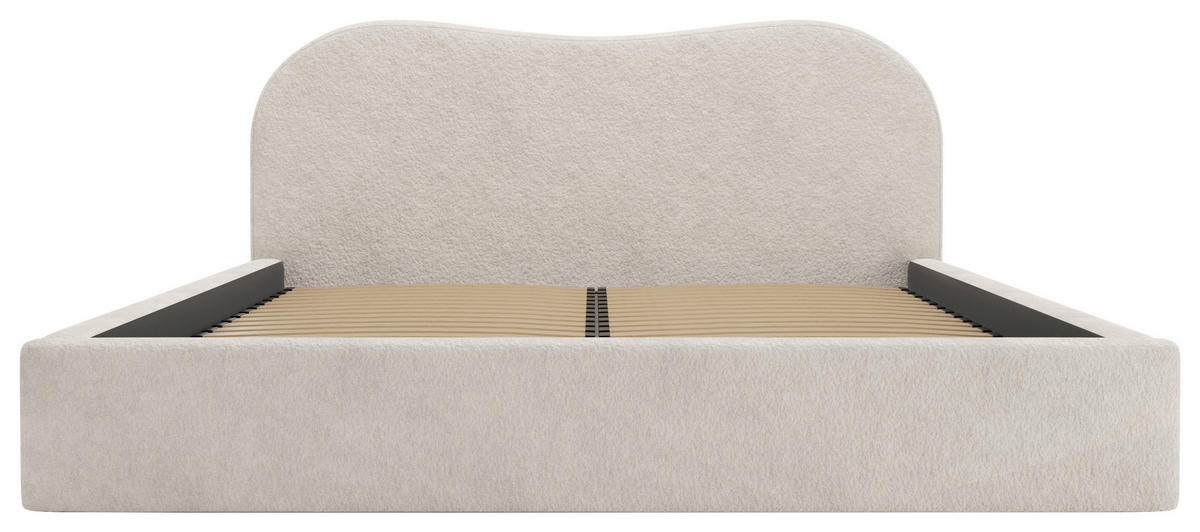 POLSTERBETT Lattenrost, Bettkasten 160/200 cm  in Weiß  - Schwarz/Weiß, Design, Holz/Textil (160/200cm) - Boxxx