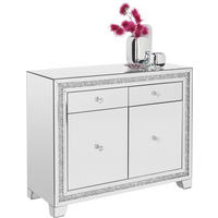 KOMMODE  in 100/80/40 cm  - Silberfarben, LIFESTYLE, Glas/Holzwerkstoff (100/80/40cm) - Xora