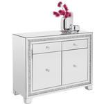 KOMMODE  in 100/80/40 cm  - Silberfarben, LIFESTYLE, Glas/Holzwerkstoff (100/80/40cm) - Xora