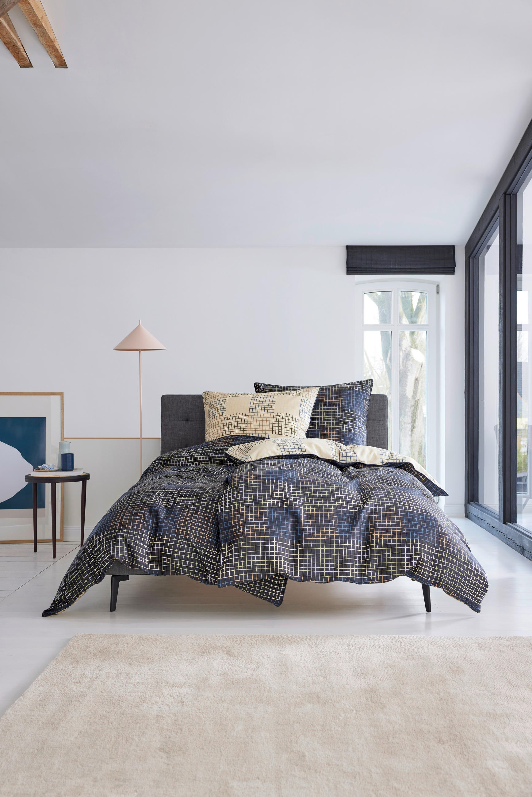 WENDEBETTWÄSCHE E-Amelie Satin 135/200 cm  - Blau/Creme, Basics, Textil (135/200cm) - Esprit