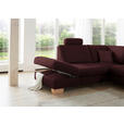 ECKSOFA in Mikrofaser Weinrot  - Wildeiche/Beige, KONVENTIONELL, Holz/Textil (236/286cm) - Voleo