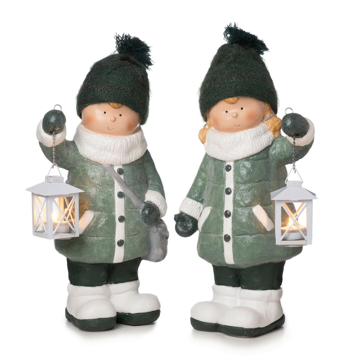 DEKOFIGUR KIND - Grün, LIFESTYLE, Stein (21/18/46cm) - X-Mas