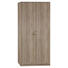 DREHTÜRENSCHRANK 2-türig Eichefarben - Eichefarben/Silberfarben, Design, Holzwerkstoff/Kunststoff (91/197/54cm) - Carryhome
