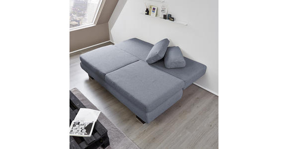 SCHLAFSOFA in Blau, Grau  - Wengefarben/Blau, Design, Holz/Textil (203/94/100cm) - Novel