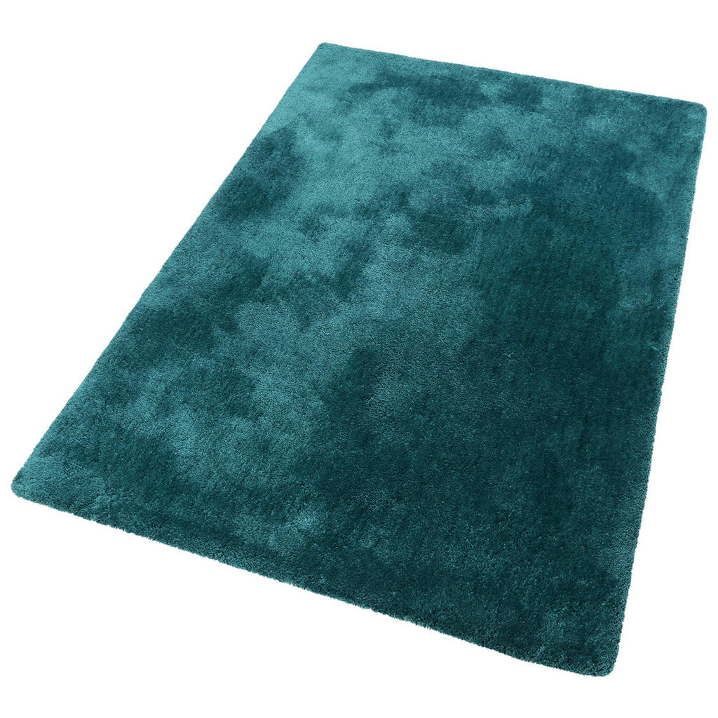 Thumbnail - Esprit Hochflorteppich Esp-4150-24, Petrol, Textil, Uni, rechteckig, 130x190 cm, Hohenstein, Oeko-Tex® Standard 100, für...