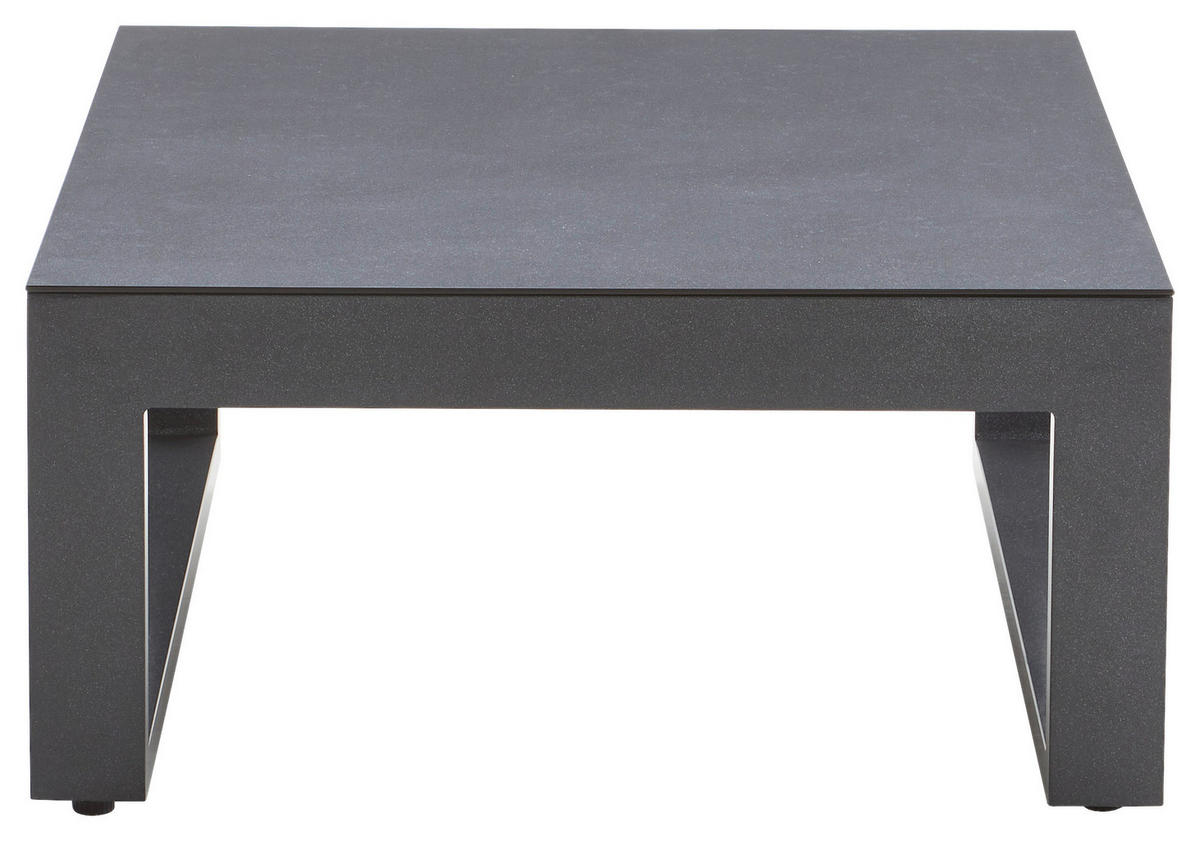 LOUNGETISCH  - Dunkelgrau, Design, Glas/Metall (90/90/37cm) - Amatio