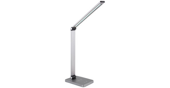 LED-SCHREIBTISCHLEUCHTE 47/67/11 cm - Opal/Grau, Basics, Kunststoff/Metall (47/67/11cm) - Novel