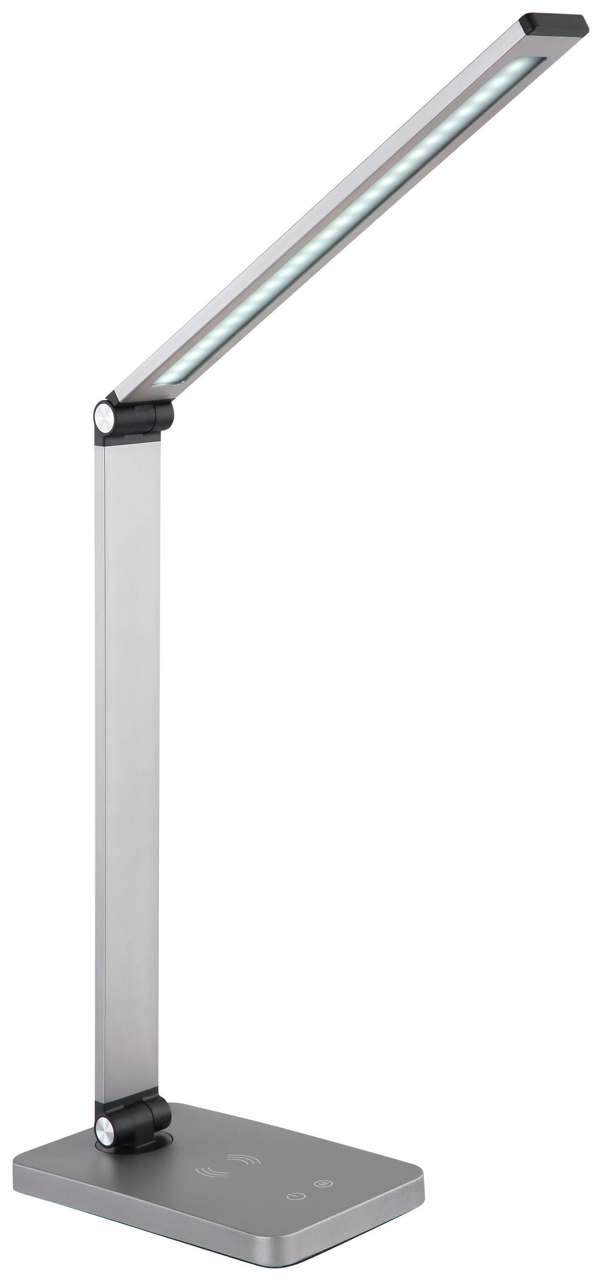 LED LAMPA NA PSACÍ STŮL, dotykový stmívač, 47/67/11 cm - šedá/opál, Basics, kov/plast (47/67/11cm) - Novel