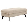 HOCKER in Textil Beige  - Beige/Schwarz, Design, Textil/Metall (132/45/68cm) - Carryhome